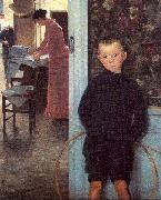 Woman Child in an Interior Mathey, Paul